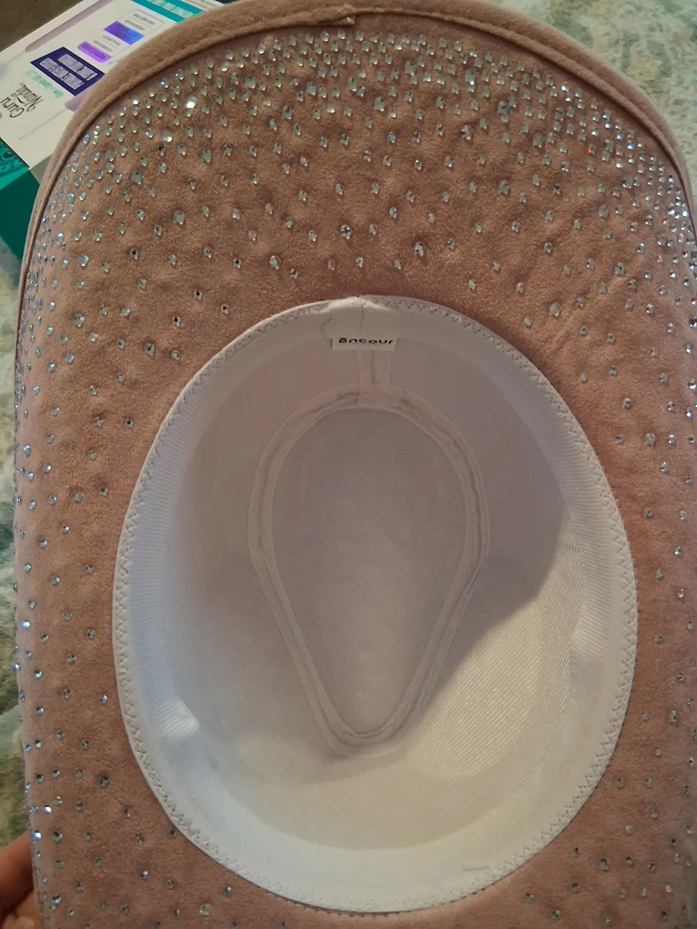 Studded Pink Women’s Velour Cowboy Hat